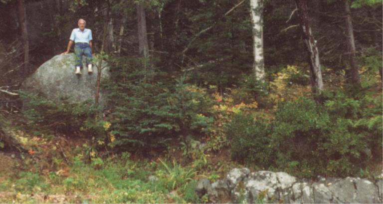 Ken Calderwood atop rock